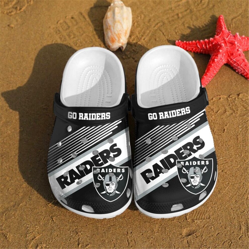 Oakland Raiders Personalized Crocs Crocband Clog Unisex Fashion Style ...