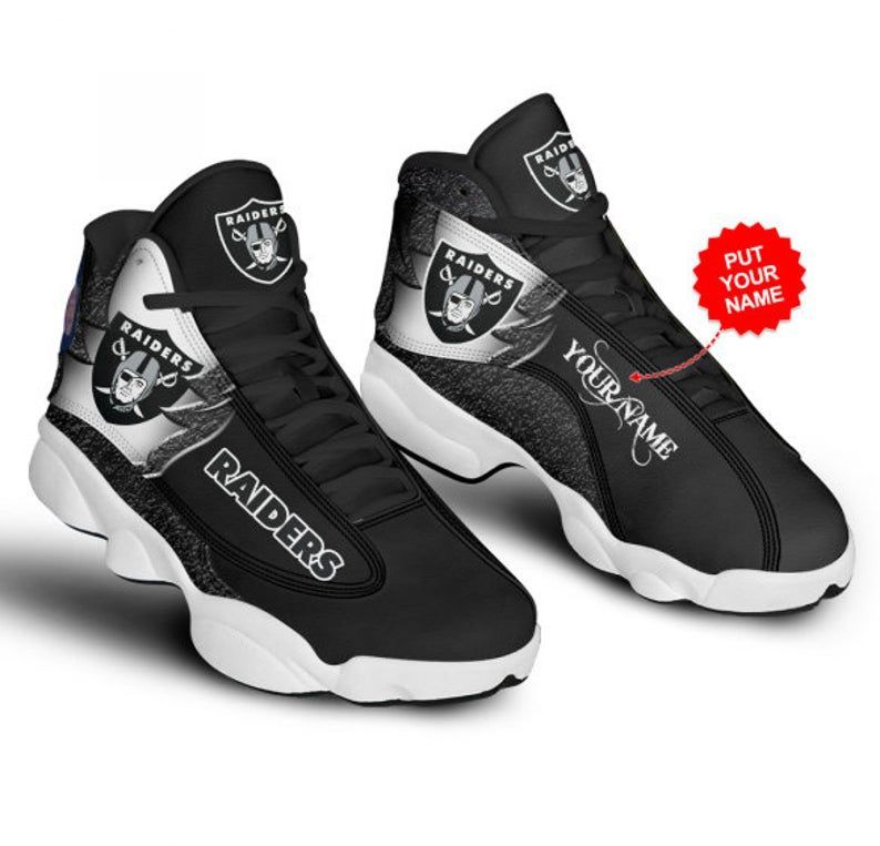 Personalized Las Vegas Raiders Football Team Air Jordan 13 Shoes -  YesItCustom