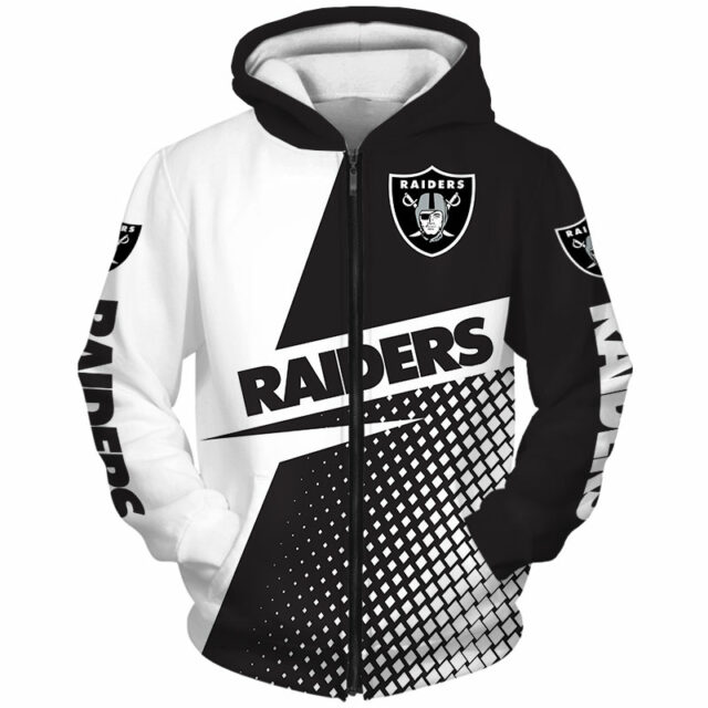 Las Vegas Raiders zip hoodie long sleeve sweatshirt for fan ...