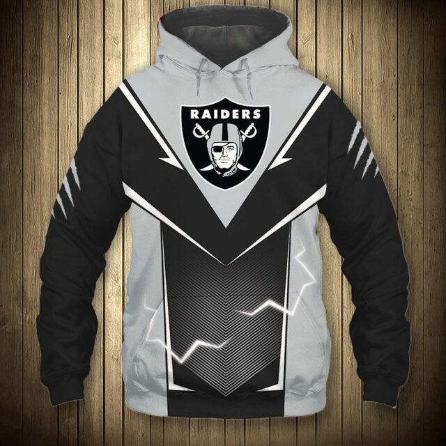 Raiders hoodie lightning graphic gift for men - Raidersfanworld.com