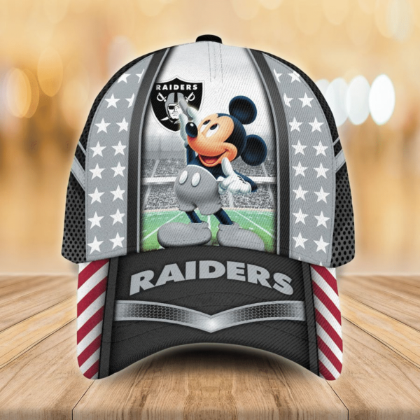 NFL Las Vegas Raiders Mickey Mouse 3D Cap