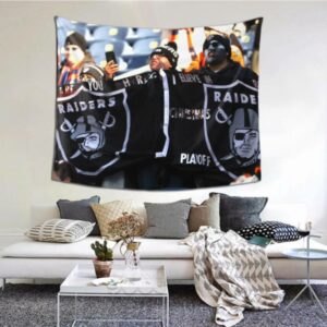 Bedroom Living NFL Las Vegas Raiders tapestry Room Dorm Party Decor