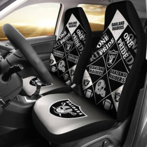 Colorful Pride Flag Oakland Raiders Car Seat Covers