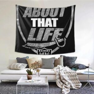 Customized Personalized NFL Las Vegas Raiders tapestry for Picnic Sheet