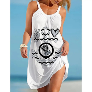 Las Vegas Raiders Women Summer Beach Dress