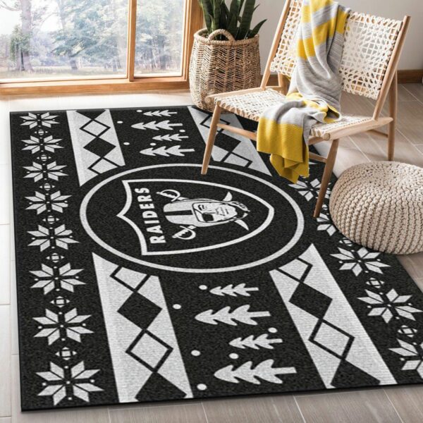 Las Vegas Raiders Nfl Area Rug Bedroom Rug US Gift Decor