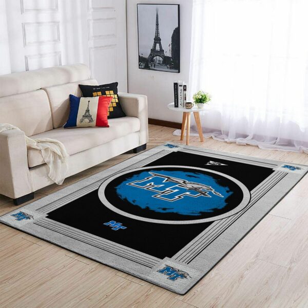 Middle Tennessee Blue Raiders Ncaa Team Logo Nice Gift Home Decor Rectangle Area Rug