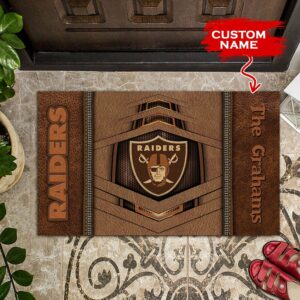 NFL Las Vegas Raiders Custom Name Doormat