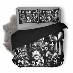 Nfl Oakland Raiders Customized Duvet Cover Bedding Set