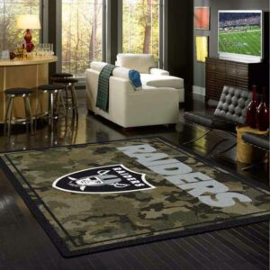 Oakland Raiders Camo Carpet Living Room Rugs