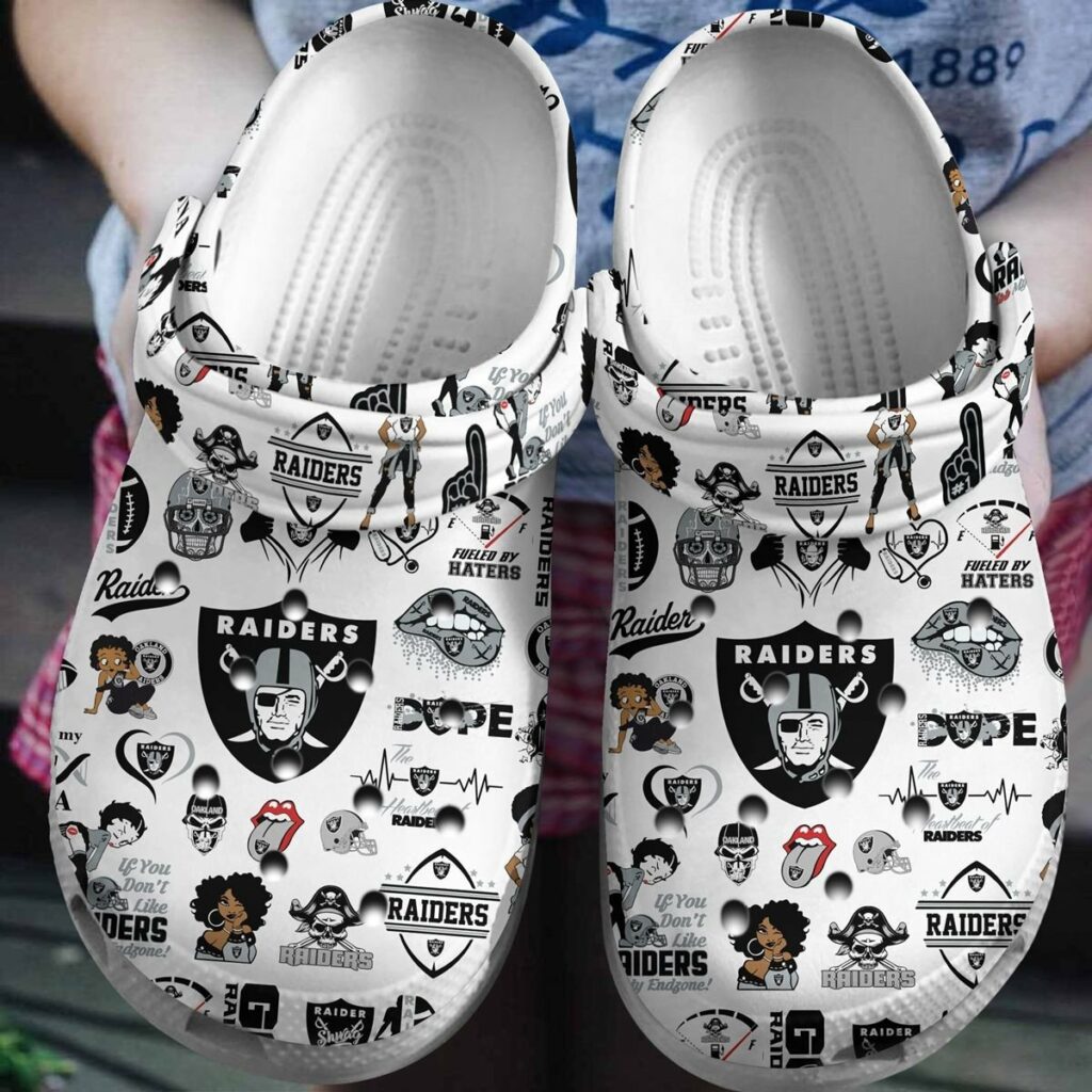 Oakland Raiders Crocs for Adults Kids Womens Mens - Raidersfanworld.com