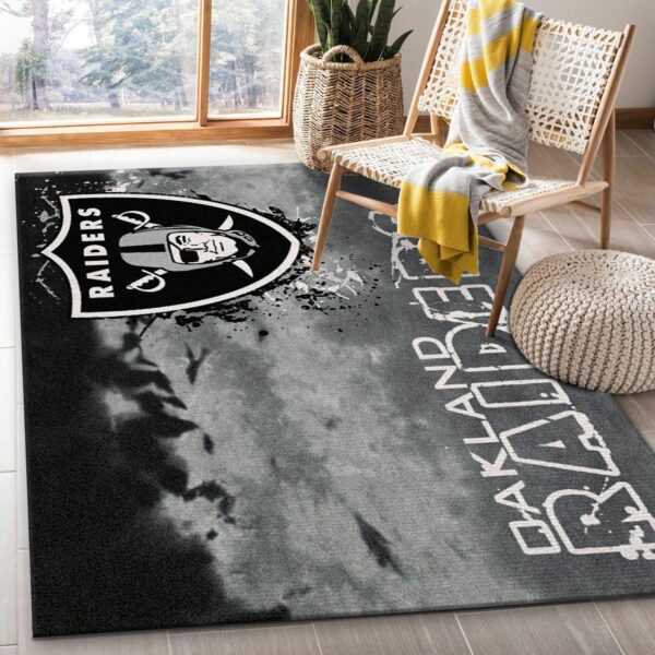 Oakland Raiders Fade Rug Nfl Team Area Rug