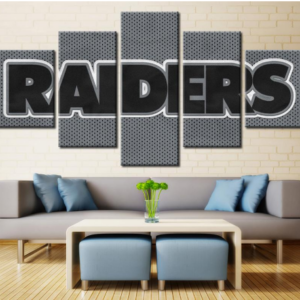 Oakland Raiders Football Nfl – Sport 5 Panel Canvas Art Wall Decor