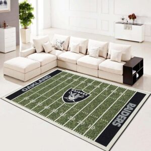 Oakland Raiders Football Team Bfl Field Living Room Carpet Kitchen Area Rugs