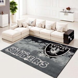 Oakland Raiders Football Team Fade Living Room Carpet Kitchen Area Rugs