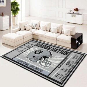 Oakland Raiders Football Team Ticket Living Room Carpet Kitchen Area Rugs