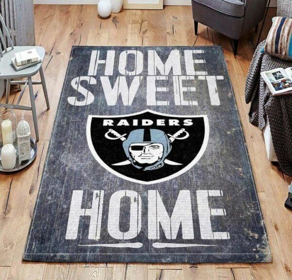 Oakland Raiders Nfl Area Rugs Living Room Carpet Christmas Gift Floor Decor