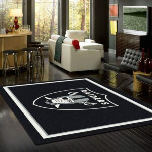 Oakland Raiders Nfl Carpet Living Room Rug
