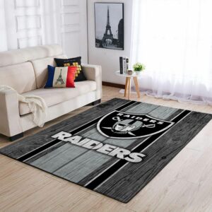 Oakland Raiders Football Rug