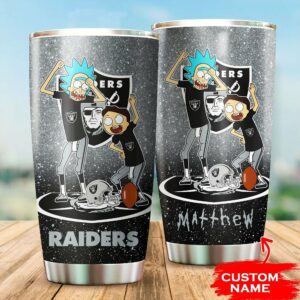 Oakland Raiders Rick and Morty Custom Name Tumbler