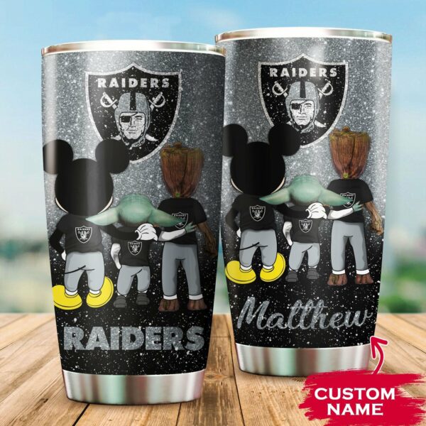 Oakland Raiders Special Custom Name Tumbler