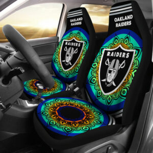 Unique Magical And Vibrant Oakland Raiders Car Seat Covers