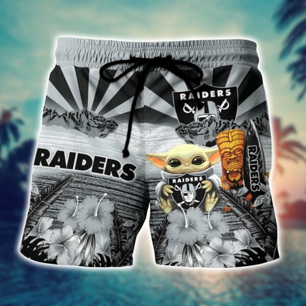 NFL Raiders summer beach shorts sport for men