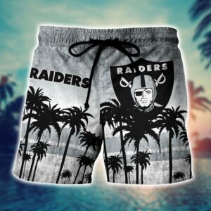 Las Vegas Raiders summer beach shorts sport for men