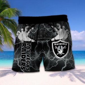 NFL Raiders summer style beach shorts sport for men