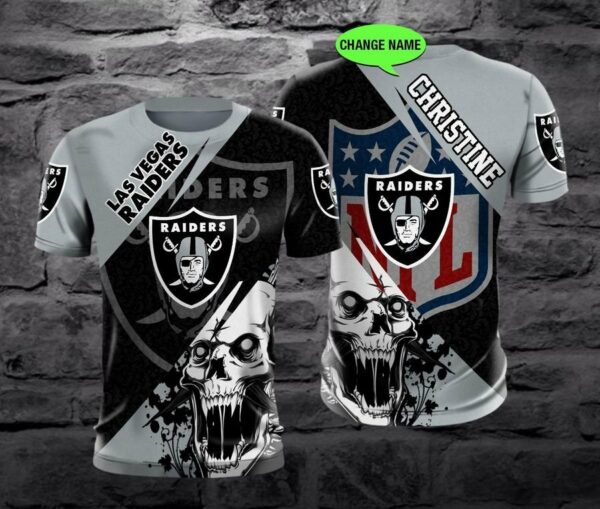 NFL Las Vegas Raiders Custom Tshirt 3D Print