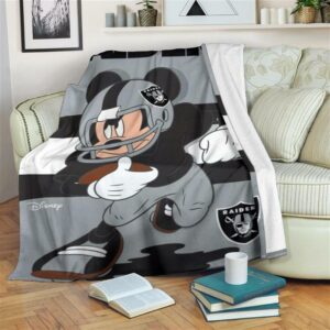 Amazon Best Seller Mickey Plays Raiders Football Fleece Blanket