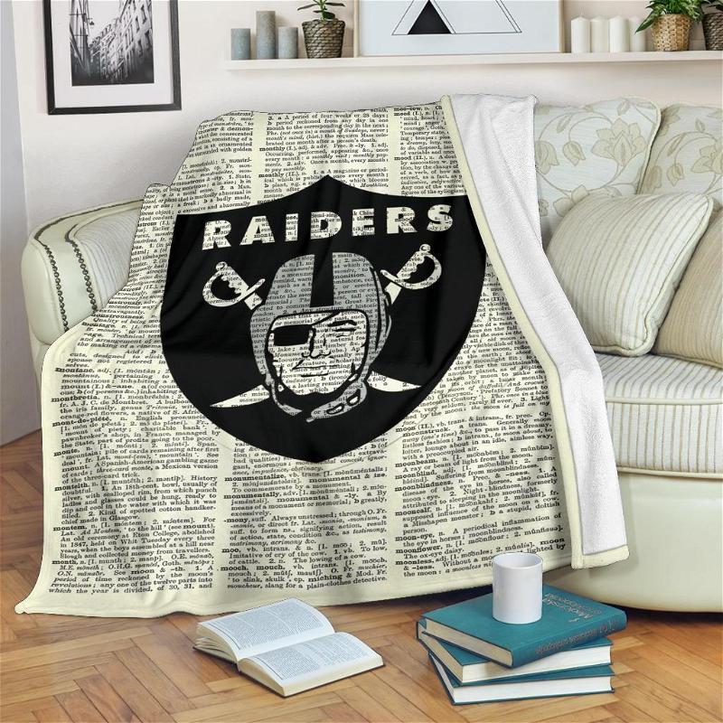 Nfl Throw Oakland Raiders Team Colors Fleece Blanket