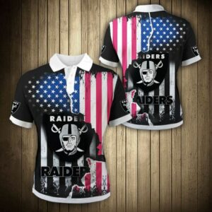 Las Vegas Raiders American Flag Polo Shirt Trending