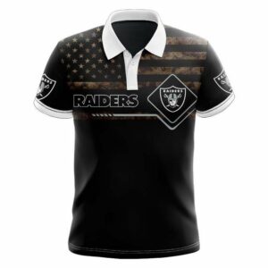 Las Vegas Raiders American Flag Polo Shirt