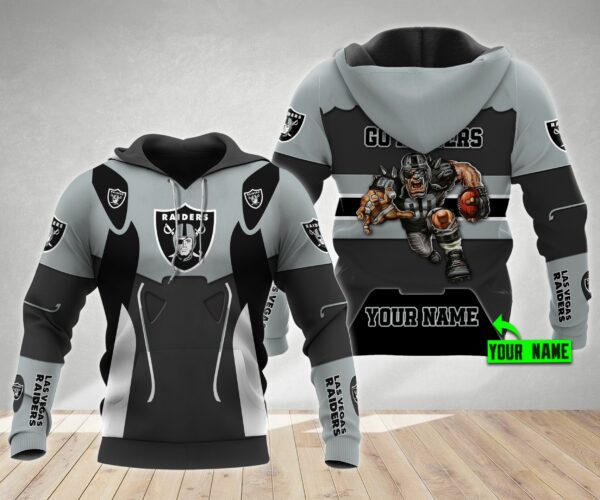 Las Vegas Raiders Nfl 3D Hoodie Personalized Metal Mascot