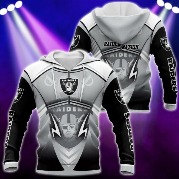 Oakland Raiders NFL 3D Hoodie New Style