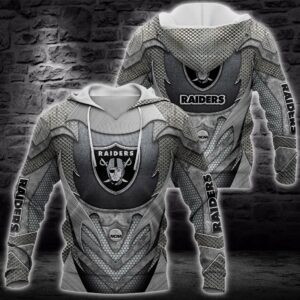 Oakland Raiders NFL Hoodie Zip Sweater Tshirt 3D