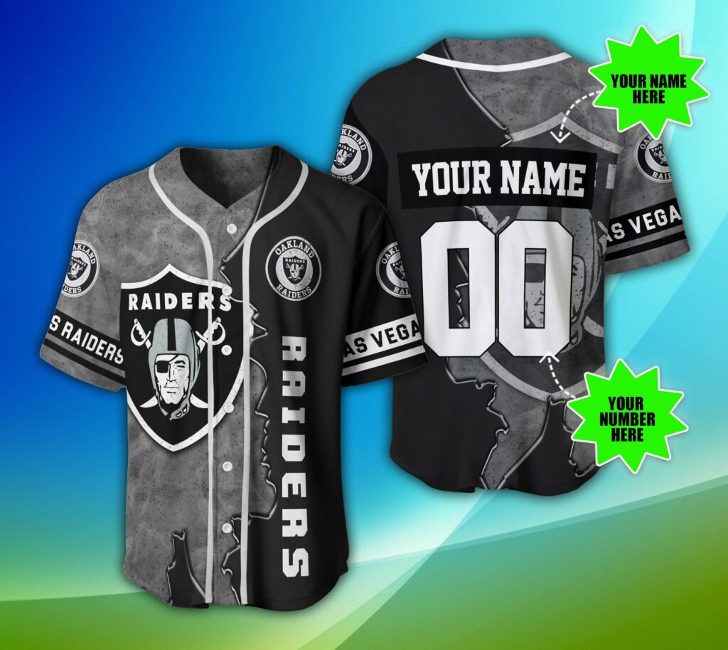 Las Vegas Raiders Personalized Baseball Jersey 392