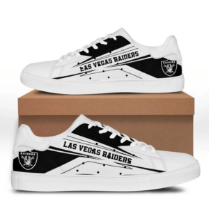 Las Vegas Raiders Leather Skate Shoes
