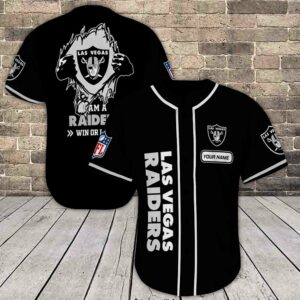 Las Vegas Raiders Personalized Custom Name Baseball Jersey Shirt - USALast