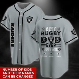 Las Vegas Raiders Personalized Baseball Jersey BG176 