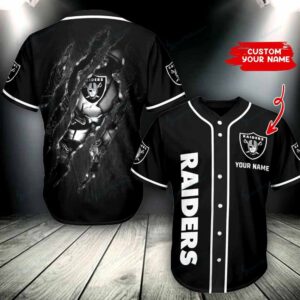 Las Vegas Raiders Personalized Baseball Jersey BG176 
