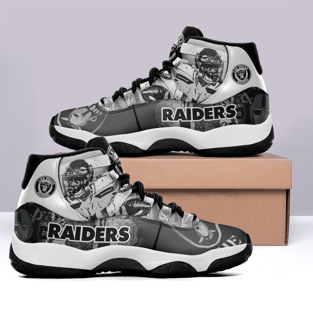 Las Vegas Raiders AJD11 Sneaker Custom Style - Raidersfanworld.com
