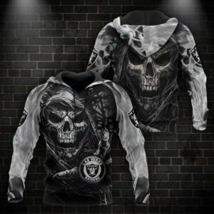 18% OFF SAVE Las Vegas Raiders Hoodies 3D Death Skull Hoodies – 4 Fan Shop