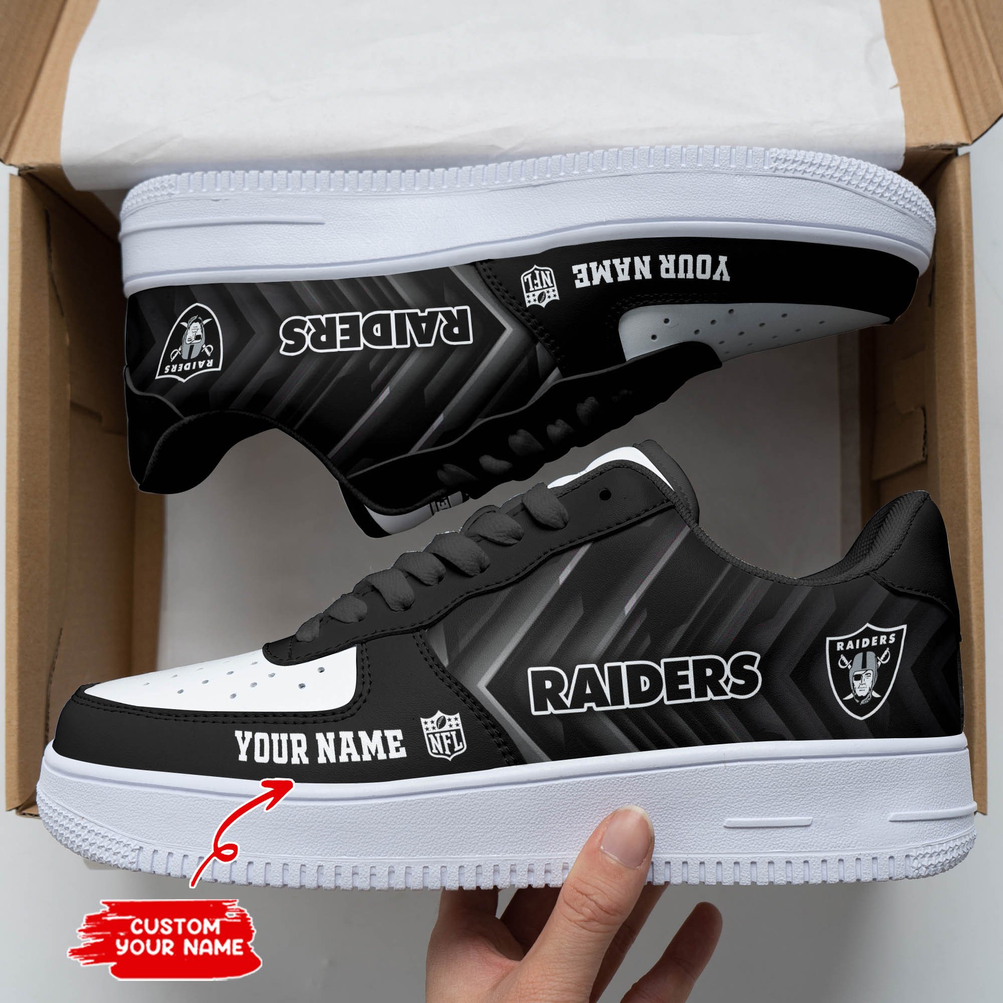 las vegas raiders shoes