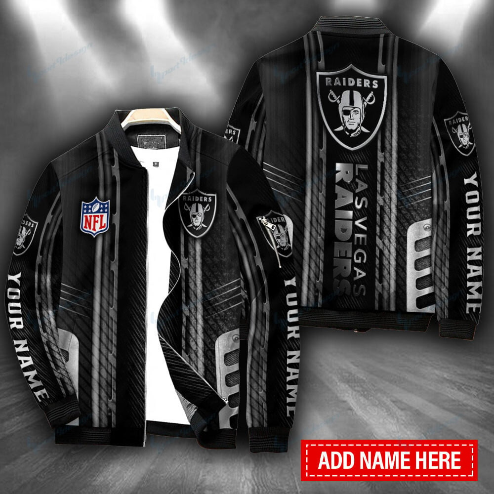 Personalized Oakland Raiders NFL Custom Your Number Bomber Jacket -  T-shirts Low Price